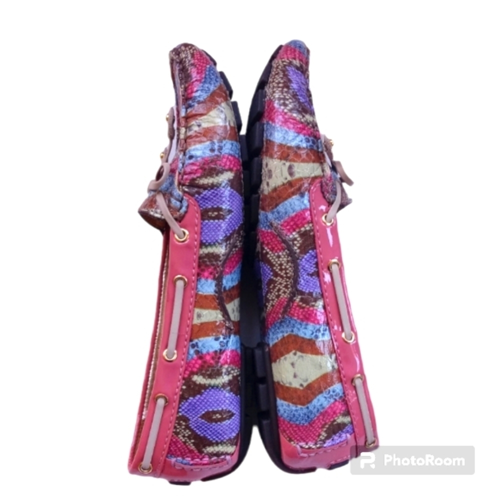 🩷Marc Joseph New York Cypress Hill Multi Camelia Snake Leather Moccasin S… - Picture 14 of 14